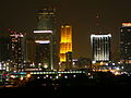 Tower lit yellow on several nights of the year