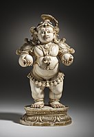 Krishna, the butter thief, ivory, 16th-century India