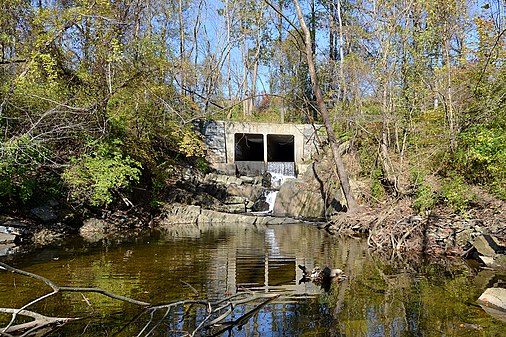 Rock Run where it crosses under the C & O Canal