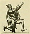 Figura romana de bronze que representa un guerrer germànic pregant, amb un nus sueu (Biblioteca Nacional de França, París).