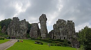 Externsteine seen from the northeast