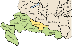 Verőce vármegye térképe