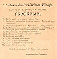 Image 44A flyer with a proposed agenda for the Great Seimas of Vilnius; it was rejected by the delegates and a more politically activist schedule was adopted (from History of Lithuania)