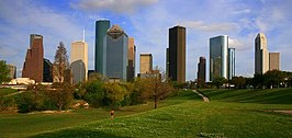 De skyline van Houston