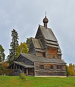 Church of St. George the Victorious with stepped roofs. Yuksovichi (Rodionovo) (Leningrad region).