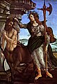 Pallas o toñvaat an den-marc'h, gant Botticelli. Amañ Simonetta Vespucci evel Pallas.