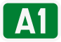 A1 motorway shield}}