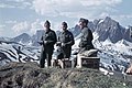 Brieftaubenpatrouille im Gebirge