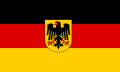 3:5 Bundsdeenstflagg, (Teken vun den Bund, jeed annern – t. B. privaten – Bruuk is verboten)