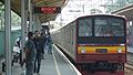 Ex-Nambu Line 205-0 series (NaHa 8) arriving Pondok Cina Station, May 18, 2016