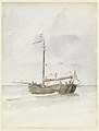 1887 watercolour of a Dutch Barge.