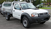 2010–2011 Facelift Nissan D22 Navara DX regular cab (Australia). Note: updated exterior door handles from 2009 onwards.