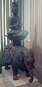 Buda sobre un elefante. Periodo Heian.
