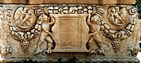 Garland bearers on a sarcophagus, in Aphrodisias.