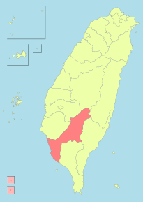 Poziția localității Kaohsiung