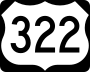 U.S. Route 322 marker