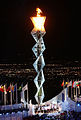 Image 7The Olympic cauldron is lit by the 'Miracle on Ice' 1980 U.S. men's ice hockey team at the opening ceremony of the 2002 Winter Olympics in Salt Lake City (from Utah)