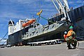 USNS 1st Lt Harry L. Martin (T-AK 3015) unloading cargo