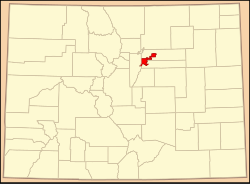 Localizare Denver în Statul Colorado