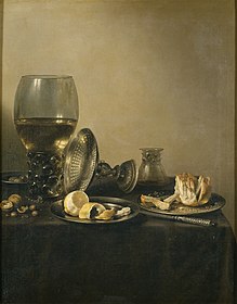 Still Life with Römer, Silver Tazza and Bread Roll. Prado Museum, Madrid.