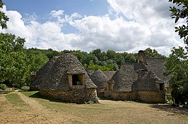 Les cabanes vues depuis l'ouest