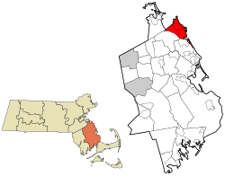 Location in Plymouth County in Massachusetts