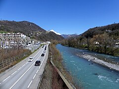 La route départementale 1212 à Albertville