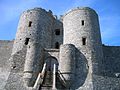 The main gatehouse of Harlech Castle, País de Galas