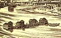 Schiffmühlen auf dem Rhein vor Köln aus Anton Woensam, Große Ansicht von Köln 1531