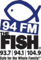 Logo for the 94 FM The Fish trimulcast used, until the switch to K-Love in 2024.