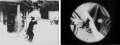 Image 29The first two shots of As Seen Through a Telescope (1900), with the telescope POV simulated by the circular mask (from History of film)