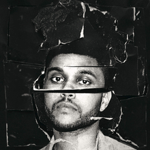 The cover features face of The Weeknd in his iconic dredlocks hairstyle. It appears like the cover has been torn and those torn pieces are placed again.