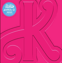 Cover art for "Watati": the letter "K" debossed onto a pink background