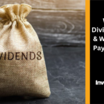 Blog header showing a canvas bag with the word 'dividends' written across it and the blog title on the right