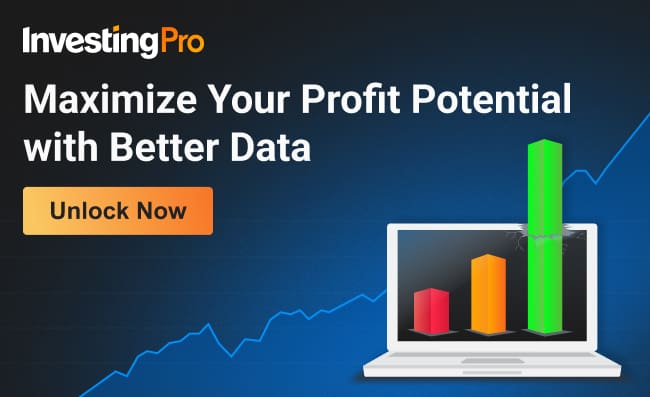 A banner for InvestingPro which says "Maximise your profit potential with better data."