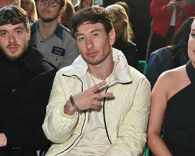 Jack Harlow, Barry Keoghan and Amelia Dimoldenberg attend the Burberry Summer 2025