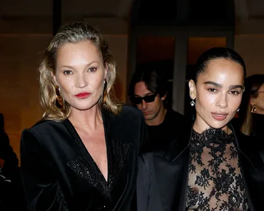 kate moss and zoe kravitz at PFW