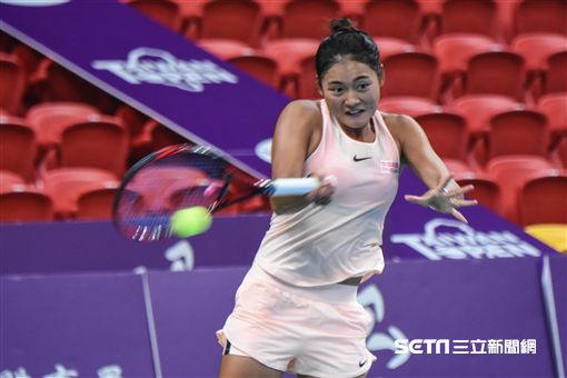 WTA台灣公開賽女單中國王雅繁。 （圖／記者林敬旻攝）