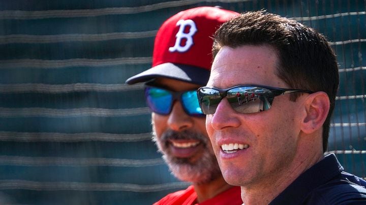 Red Sox manager Alex Cora (left) no doubt would prefer Craig Breslow be a buyer at the trade deadline.