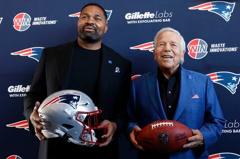 Patriots owner Robert Kraft (right) has known for a while that he wanted Jerod Mayo (left) to be his next head coach.