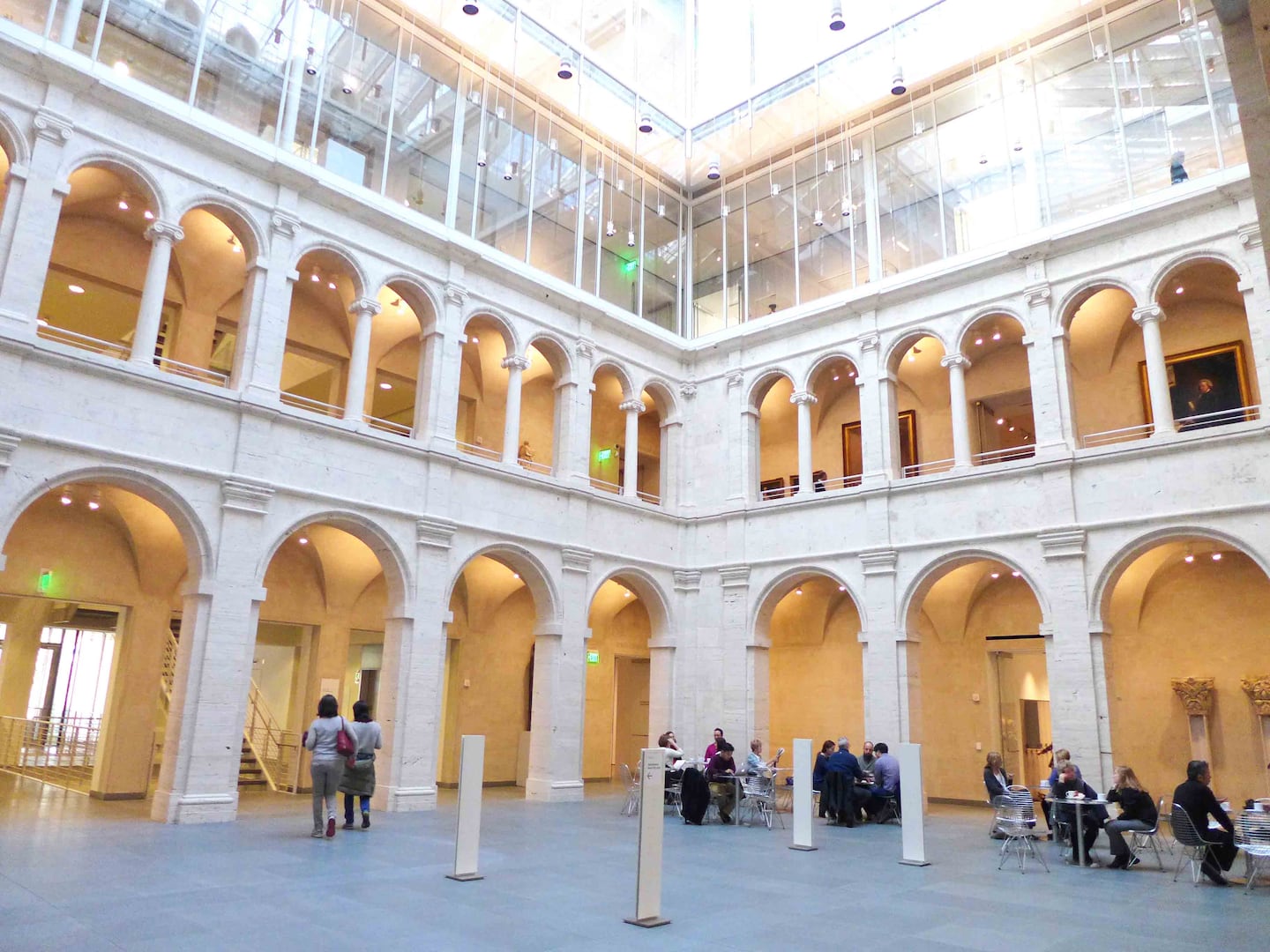 Galleries at the Harvard Art Museums are organized around a soaring central courtyard.  