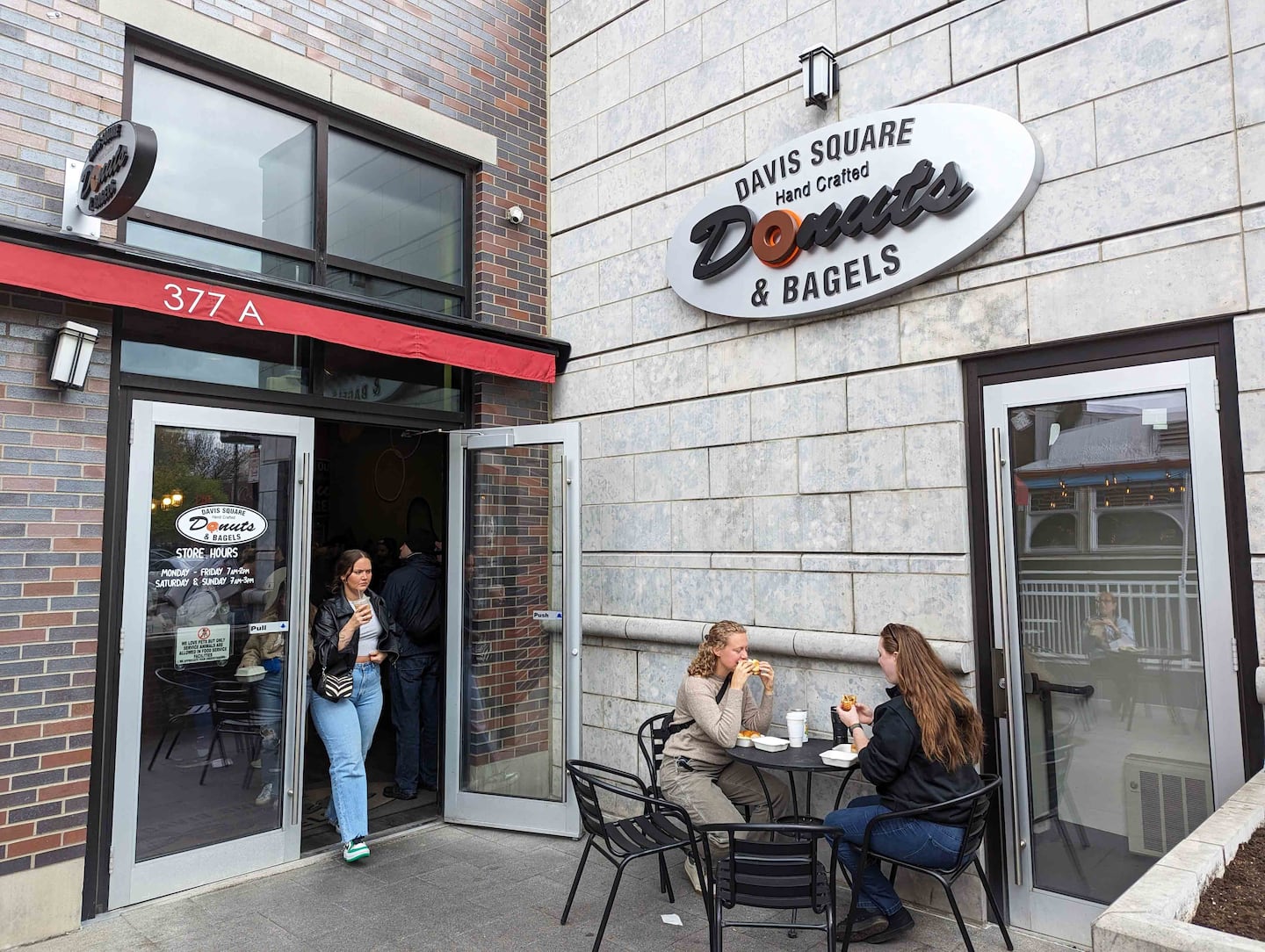 Davis Square Donuts & Bagels is a favorite for visitors who like a sweet breakfast.
