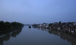 Chinese Digang village near of the Great Canal Digang/Zhejiang/China 06.18.2019 - Image