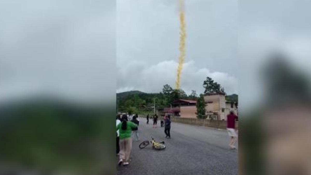 天降圓柱體！傳爆炸巨響民眾驚逃　陸火箭推進器殘骸墜落貴州