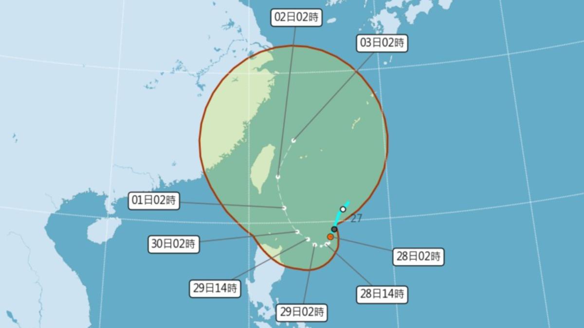 天氣預報-今天天氣-颱風-颱風假-山陀兒-中央氣象署