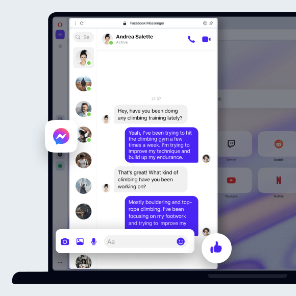 Facebook Messenger sur le bureau