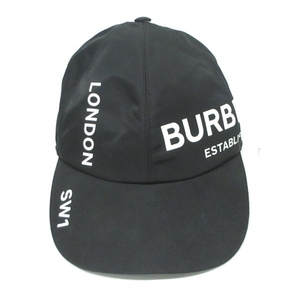 バーバリーロンドンイングランド BURBERRY LONDON ENGLAND キャップ M 8015894 コットン 黒×白 帽子