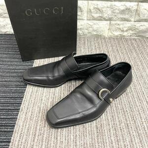 美品　GUCCI　グッチ　レザー　ビジネスシューズ　ブラック