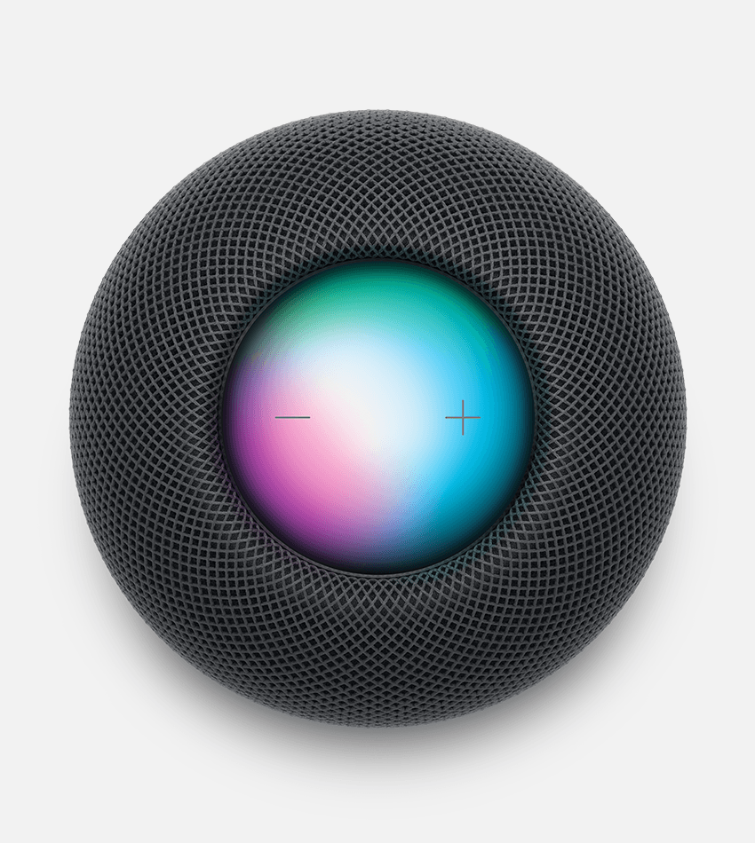 HomePod mini mostrando a superfície touch