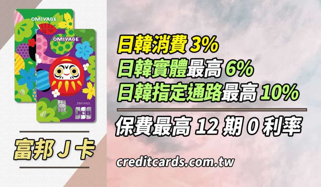 富邦 J Points 卡日韓消費 3%